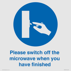 Please switch off the microwave when you have finished